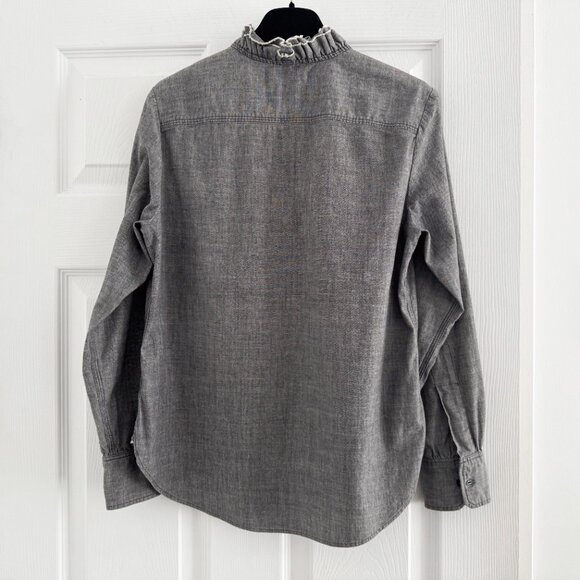 Isabel Marant Etoile "Lawendy" Chambray Shirt in Grey, size 38 (fits 2/4) - Picture 7 of 13